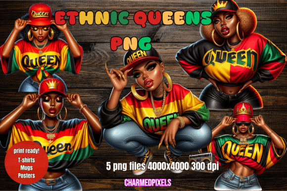 Download Ethnic Black Queens Illustrations - Illustration Collection