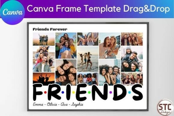 Download FRIENDS Photo Collage Canva Frame - Collage Collection